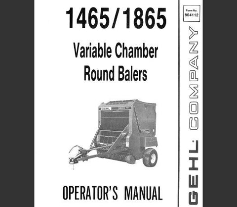 ENHANCE YOUR BALING EXPERIENCE WITH THE GEHL 1465 AND 1865 ROUND BALERS OPERATOR’S MANUAL IN PDF FORMAT.