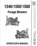 GEHL 1540, 1560, 1580 (904399A) OPERATOR MANUAL - PDF FILE