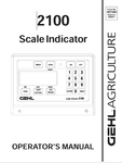 GEHL 2100 SCALE INDICATOR (907560) OPERATOR MANUAL PDF DOWNLOAD