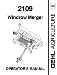 GEHL 2109 WINDROW MERGER (908015) OPERATOR MANUAL PDF DOWNLOAD