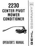 GEHL 2230 CENTER PIVOT (903218) OPERATOR MANUAL PDF DOWNLOAD
