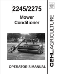 GEHL 2245, 2275 DISC (907091A) OPERATOR MANUAL - PDF FILE