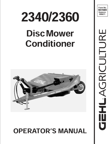GEHL 2340, 2360 (907089) OPERATOR MANUAL PDF DOWNLOAD