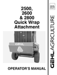 GEHL 2500, 2600, 2800 (909798) OPERATOR MANUAL PDF DOWNLOAD