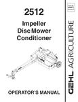 GEHL 2512 DISC MOWER CONDITIONER (909871B) OPERATOR MANUAL - PDF FILE