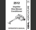ENHANCE YOUR MOWING EFFICIENCY WITH THE GEHL 2512 IMPELLER DISC MOWER CONDITIONER OPERATOR’S MANUAL, AVAILABLE IN A CONVENIENT PDF FORMAT. 