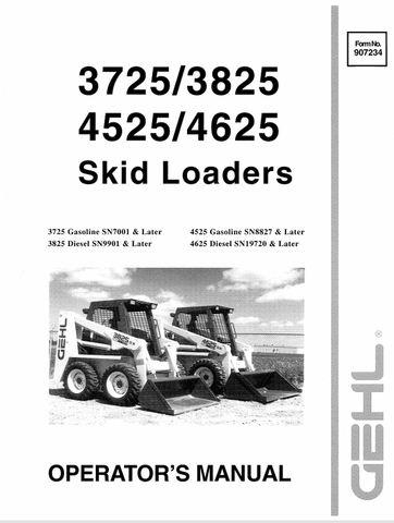 GEHL 3725, 3825, 4525, 4625 (907234) OPERATOR MANUAL PDF DOWNLOAD