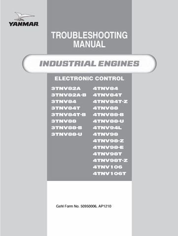 GEHL 3TNV, 4TNV (50950006) TROUBLESHOOTING MANUAL PDF DOWNLOAD