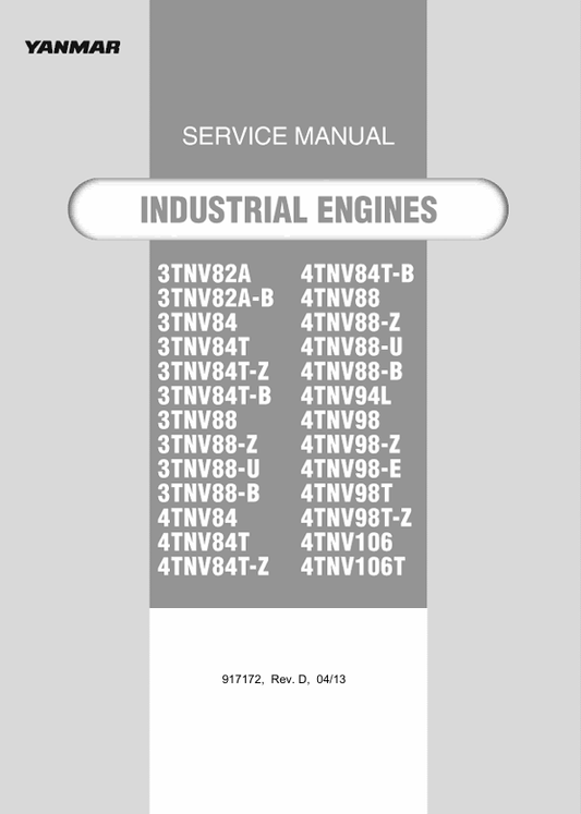 GEHL 3TNV, 4TNV (917172) SERVICE MANUAL - PDF FILE
