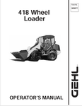 GEHL 418 WHEEL LOADER (909877) OPERATOR MANUAL PDF DOWNLOAD