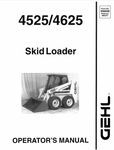 GEHL 4525, 4625 SKID LOADER (906698) OPERATOR MANUAL - PDF FILE