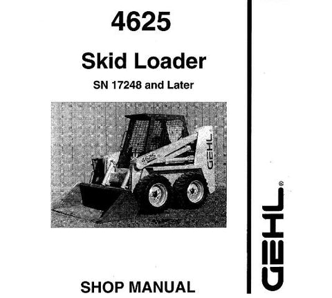 ENSURE YOUR GEHL 4625 SKID LOADER OPERATES AT PEAK PERFORMANCE WITH OUR COMPREHENSIVE SERVICE REPAIR MANUAL IN PDF FORMAT.