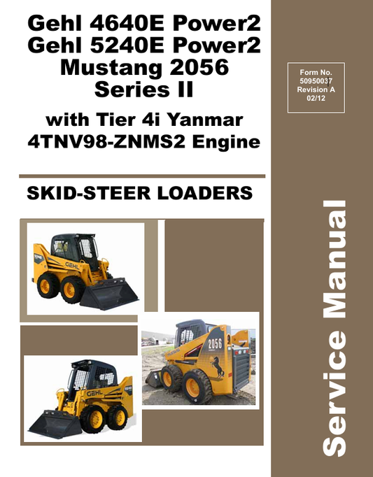 GEHL 4640E, 5240E (50950037A) SERVICE MANUAL - PDF FILE