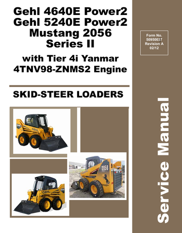 GEHL 4640E, 5240E (50950037A) SERVICE MANUAL - PDF FILE