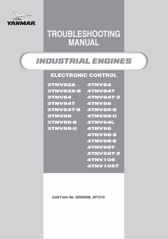 GEHL 3TNV, 4TNV (50950006) TROUBLESHOOTING MANUAL PDF DOWNLOAD