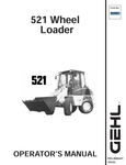 GEHL 521 WHEEL LOADER (909881) OPERATOR MANUAL PDF DOWNLOAD