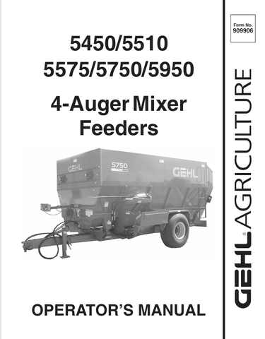 GEHL 5450, 5510, 5575, 5750 (909906) OPERATOR MANUAL PDF DOWNLOAD