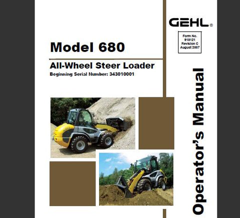 UNLOCK THE FULL POTENTIAL OF YOUR GEHL 680 ALL-WHEEL STEER LOADER WITH OUR COMPREHENSIVE OPERATOR’S MANUAL IN PDF FORMAT.