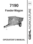 GEHL 7190 FEEDER WAGON (907549D) OPERATOR MANUAL - PDF FILE