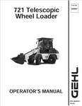GEHL 721T WHEEL LOADER (909887A) OPERATOR MANUAL - PDF FILE