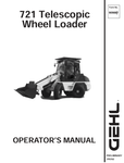 GEHL 721 TELESCOPIC WHEEL LOADER (909887) OPERATOR MANUAL PDF DOWNLOAD