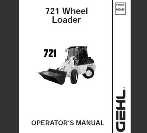 ENHANCE YOUR OPERATIONAL EFFICIENCY WITH THE GEHL 721 WHEEL LOADER OPERATOR’S MANUAL, NOW AVAILABLE IN A CONVENIENT PDF FORMAT.