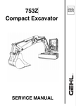 GEHL 753Z COMPACT EXCAVATOR (918164A) SERVICE MANUAL - PDF FILE