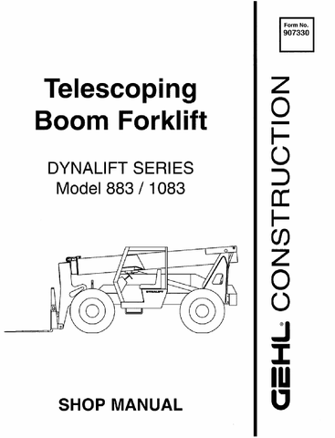 GEHL 883, 1083 (907330) SHOP MANUAL PDF DOWNLOAD