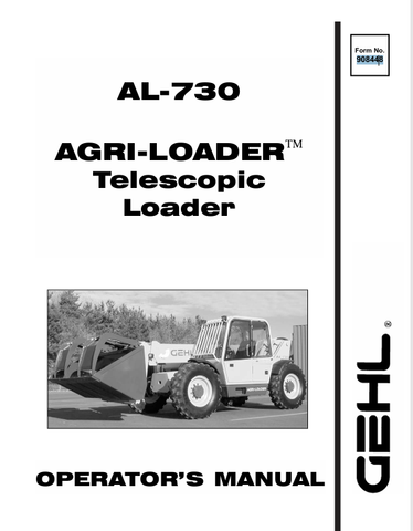 GEHL AL-730 TELESCOPIC LOADER (908448) OPERATOR MANUAL PDF DOWNLOAD