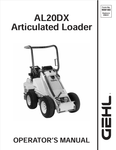 GEHL AL20DX ARTICULATED LOADER (908180A) OPERATOR MANUAL - PDF FILE