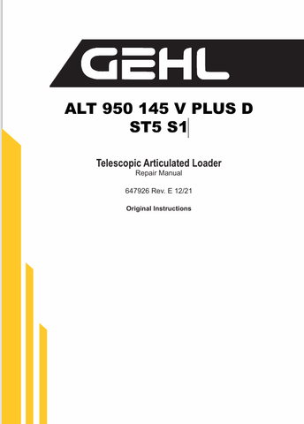 GEHL ALT 950 145 V PLUS D ST5 S1 (647926) REPAIR MANUAL PDF DOWNLOAD