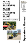 GEHL AL 140, AL 240, AL 340 (918496I) OPERATOR MANUAL - PDF FILE