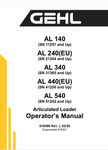 GEHL AL 140, AL 240, AL 340 (918496) OPERATOR MANUAL - PDF FILE