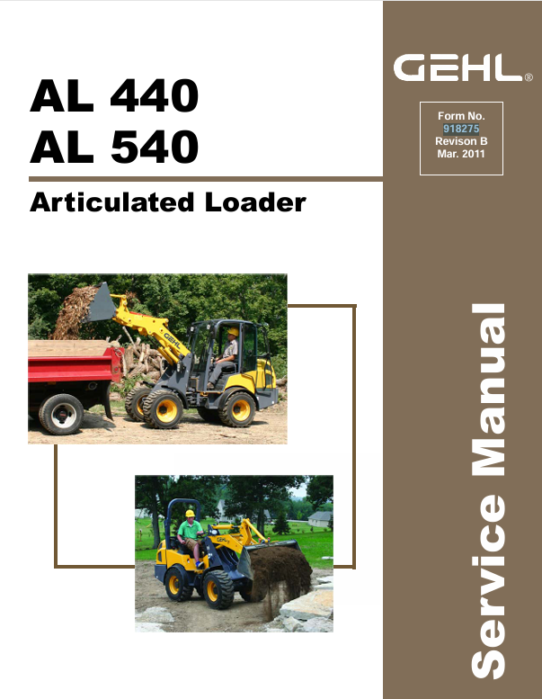 GEHL AL 440, AL 540 (918275B) SERVICE MANUAL - PDF FILE
