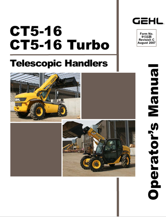 GEHL CT5-16 TURBO (913225C) OPERATOR MANUAL - PDF FILE