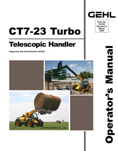 GEHL CT7-23 TURBO (913343A) OPERATOR MANUAL PDF DOWNLOAD
