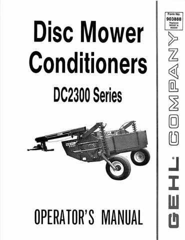GEHL DC2300 SERIES (903888) OPERATOR MANUAL PDF DOWNLOAD