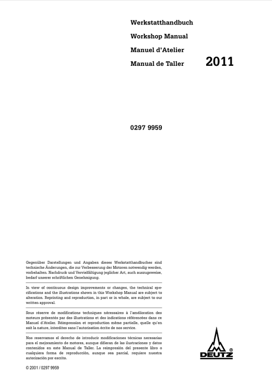 GEHL DEUTZ 2011 ENGINE WORKSHOP MANUAL 917118 PDF DOWNLOAD