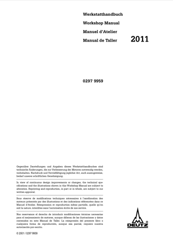 GEHL DEUTZ 2011 ENGINE WORKSHOP MANUAL 917118 PDF DOWNLOAD