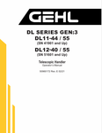 GEHL DL SERIES TELESCOPIC (50960172) OPERATOR MANUAL - PDF FILE