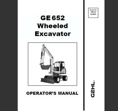 UNLOCK THE FULL POTENTIAL OF YOUR GEHL GE652 WHEELED EXCAVATOR WITH OUR COMPREHENSIVE OPERATOR’S MANUAL IN PDF FORMAT.