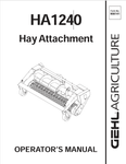 GEHL HA1240 HAY ATTACHMENT (908141A) OPERATOR MANUAL - PDF FILE