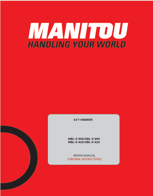 GEHL MANITOU MBL-X-900 (53114888EN) REPAIR MANUAL - PDF FILE