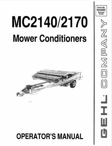 GEHL MC2140, 2170 (904985) OPERATOR MANUAL PDF DOWNLOAD