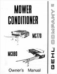 GEHL MC770, MC880 (901825A) OPERATOR MANUAL - PDF FILE