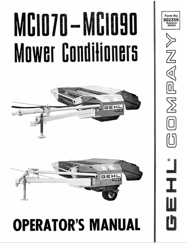 GEHL MCI070, MCI090 (902359A) OPERATOR MANUAL - PDF FILE