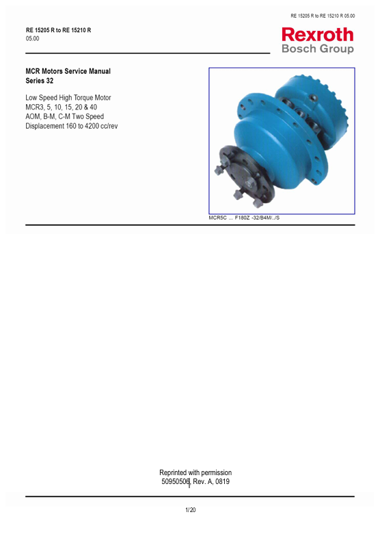 GEHL MCR 32 SERIES (50950506) SERVICE MANUAL - PDF FILE