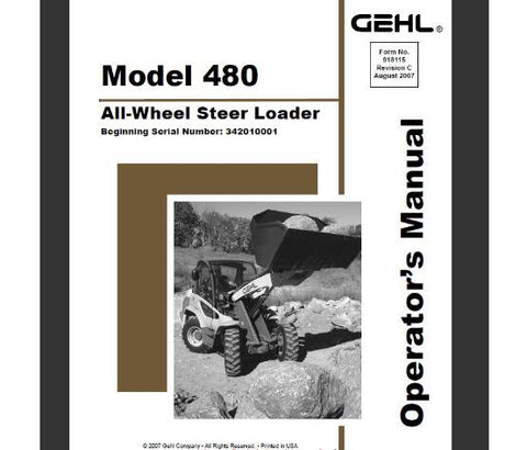UNLOCK THE FULL POTENTIAL OF YOUR GEHL MODEL 480 ALL-WHEEL STEER LOADER WITH OUR COMPREHENSIVE SERVICE REPAIR MANUAL IN PDF FORMAT.