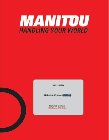 GEHL MONITOU 4R1040 (53112662B) SERVICE MANUAL - PDF FILE
