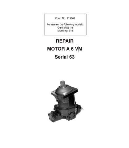 GEHL MOTOR A 6 VM (913308) REPAIR MANUAL PDF DOWNLOAD